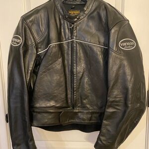 Vanson Mens Leather Riding Jacket
